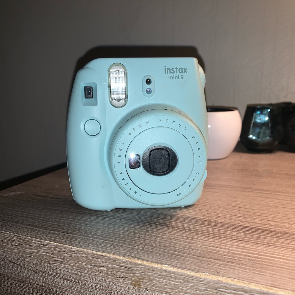 Blue Polaroid Camera